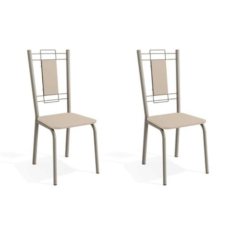 Cadeira Sala de Jantar Florença 2c005nk Aço Kit 2 Uni Niquel-nude 16 - Kappesberg