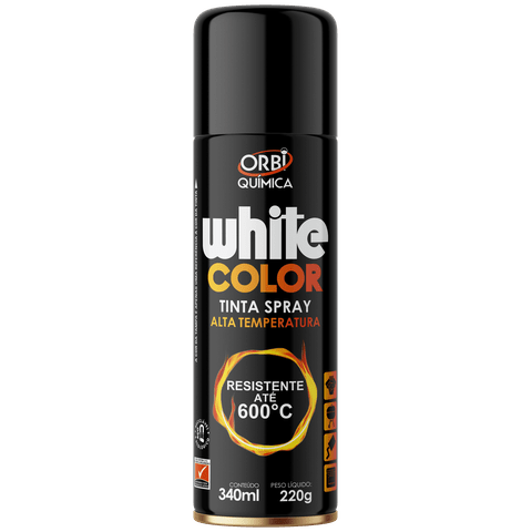 Orbi Tinta Spray Alta Temperatura Preto 340ml/220g