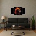 Ver imagem 2 de Kit Quadro Decorativo Animais para Sala de Estar 128x72cm A199 - Pallazio