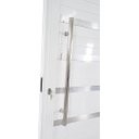 Ver imagem 2 de Porta Pivotante de Alumínio Branco com Puxador e Friso Linha Roma:Esquerda/ 210 x 120