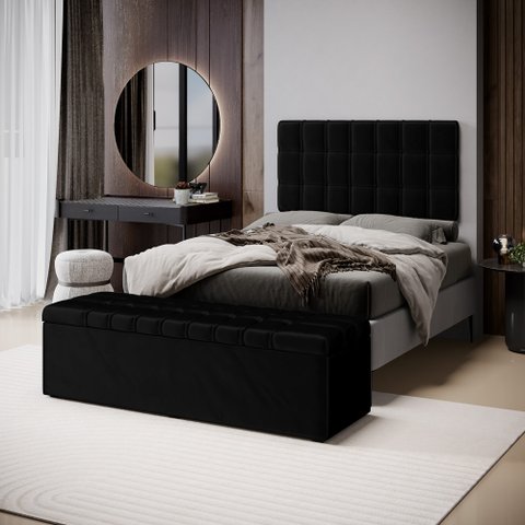 Kit Painel Rana 200 e Calçadeira Alpha Veludo Aradecor