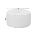 Ver imagem 3 de Puff Redondo 73cm Hermon Boucle Off White - Sallar Home