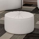 Ver imagem 1 de Puff Redondo 73cm Hermon Boucle Off White - Sallar Home