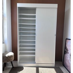 Sapateira 2 Portas de Correr sem Espelho com Luz Led Diamante - 5