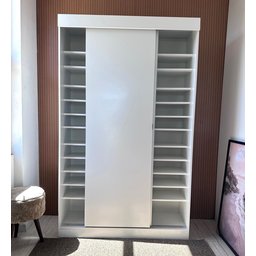 Sapateira 2 Portas de Correr sem Espelho com Luz Led Diamante - 7