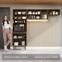 Ver imagem 5 de Armário de Cozinha Compacta 235cm Rustic/preto Gourmet Madesa Xb03
