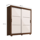 Ver imagem 4 de Guarda Roupa Casal 2 Portas de Correr e 4 Gavetas Jacaranda/Off White Titanium