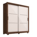 Ver imagem 2 de Guarda Roupa Casal 2 Portas de Correr e 4 Gavetas Jacaranda/Off White Titanium