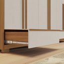 Ver mais imagens de Guarda Roupa Casal com Espelho 6 Portas 3 Gavetas 100% MDF Prime Freijó Trend/Off White Marrom