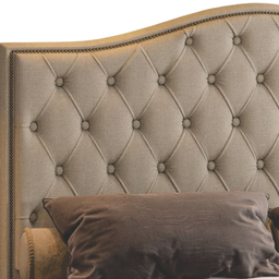 Cabeceira Estofada Cama Box King 1,95 Viena para Quarto em Linho Bege - Larbelle - 4