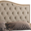 Ver imagem 5 de Cabeceira Estofada Cama Box King 1,95 Viena para Quarto em Linho Bege - Larbelle