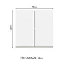 Ver imagem 3 de Armário de Cozinha Aéreo 70 cm 2 Portas Branco Glamy Madesa