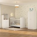 Ver mais imagens de Quarto de Bebê Completo Berço/guarda-roupa/cômoda Fg2869 Multimóveis Branco