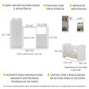 Ver imagem 4 de Quarto de Bebê Completo Berço/guarda-roupa/cômoda Fg2869 Multimóveis Branco