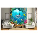 Ver imagem 2 de Papel De Parede Vida Marinha Golfinhos Mar 3D At60