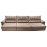 Sofá Retrátil e Reclinável 3,85m Molas Ensacadas Cama inBox Big Space com Bordado 3D Velusoft - 5