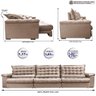 Sofá Retrátil e Reclinável 3,85m Molas Ensacadas Cama inBox Big Space com Bordado 3D Velusoft - 2