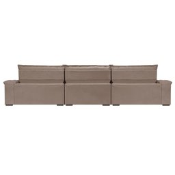 Sofá Retrátil e Reclinável 3,85m Molas Ensacadas Cama inBox Big Space com Bordado 3D Velusoft - 6
