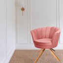 Ver imagem 3 de Kit Duas Poltronas Giratórias Pétala em Sued Premium Rose Sua Casa Decorações
