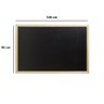 Quadro Negro Lousa 120x90 Cm Mold. Madeira Gv Office Quadro Negro Lousa com Giz - 3