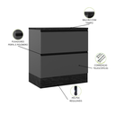 Ver imagem 7 de Balcão para Cozinha com Tampo 80cm 1 Porta 1 Gaveta Etna Cinza/Grafite