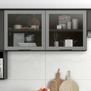 Ver imagem 2 de Armário Aéreo para Cozinha 120cm 2 Portas com Vidro Etna