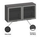 Ver imagem 6 de Armário Aéreo para Cozinha 120cm 2 Portas com Vidro Etna