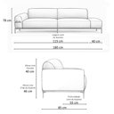 Ver imagem 4 de Sofá Living Unne 3 Lugares 180cm Terminal Esq. Corano Caramelo - Nexta Casa