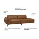 Ver imagem 3 de Sofá Living Unne 3 Lugares 180cm Terminal Esq. Corano Caramelo - Nexta Casa