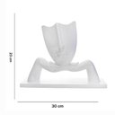 Ver imagem 6 de Escultura Decorativa Máscara com Base Descanso em Cerâmica Branco 23x30 cm - D’Rossi