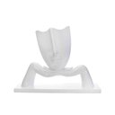 Ver imagem 3 de Escultura Decorativa Máscara com Base Descanso em Cerâmica Branco 23x30 cm - D’Rossi