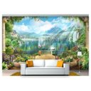 Ver imagem 1 de Papel De Parede Paisagem Digital Jardim Lago Dah57