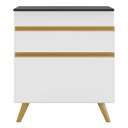 Ver imagem 5 de Balcão Cozinha para Cooktop 70cm 1 Porta 1 Gaveta Veneza Multimóveis V3706 Branco/dourado