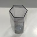 Ver imagem 2 de Vaso Decorativo de Vidro Fumê 20x7x7cm Enfeite Sala Mesa Estante Aparador Flores