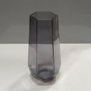 Ver imagem 3 de Vaso Decorativo de Vidro Fumê 20x7x7cm Enfeite Sala Mesa Estante Aparador Flores
