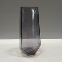 Ver imagem 6 de Vaso Decorativo de Vidro Fumê 20x7x7cm Enfeite Sala Mesa Estante Aparador Flores