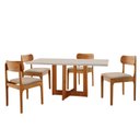 Ver imagem 2 de Mesa de Jantar com Kit 4 Cadeiras Madeira Maciça MDF Vitória Bellini Milano Imbuia Natural Cinam Imb
