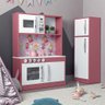 Cozinha Infantil com Refrigerador Diana em MDF CINZA Rips COZINHA BRINQUEDOTECA Fúcsia - 11