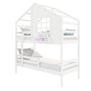 Ver imagem 4 de Beliche Casinha com Janela e Grade de Proteção Madeira Maciça Branco Housin