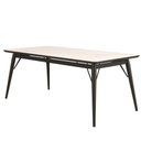 Ver imagem 5 de Mesa Jantar Netuno 6 Lugares 180x90 Cm Pés Madeira Metal Vidro Marmorizado Br