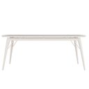 Ver imagem 4 de Mesa Jantar Netuno 6 Lugares 180x90 Cm Pés Madeira Metal Vidro Marmorizado Br