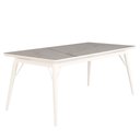 Ver imagem 2 de Mesa Jantar Netuno 6 Lugares 180x90 Cm Pés Madeira Metal Vidro Marmorizado Br