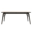 Ver imagem 3 de Mesa Jantar Netuno 6 Lugares 180x90 Cm Pés Madeira Metal Vidro Marmorizado Br