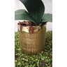 Arranjo Flor Orquidea Artificial Vaso Espelhado Dourado 953 Manoá - 3