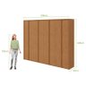 Guarda Roupa Casal Ergon 8 Portas Amêndoa Clean – Lopas - 2