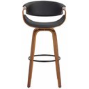 Ver imagem 2 de Banqueta Munique Assento Couro Ecologico Preto Base Madeira 105 Cm - 70794