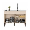 Ver imagem 4 de Balcão de Cozinha Gabinete Pia 120cm 2 Portas 1 Gaveta Milano Multimóveis MP2385 - Vanilla