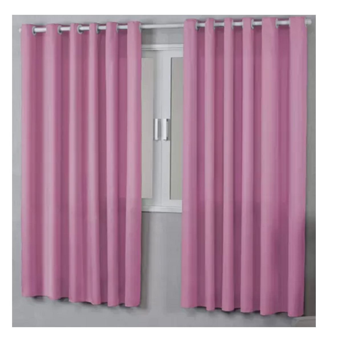 Cortina Roma Rosa 2.00m X 1.40m para Janela Sala Quarto Cozinha Parede Decoração