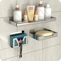 Kit Acessórios Para Banheiro 7 Peças Inox ELG - 8
