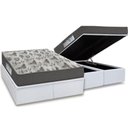 Ver imagem 1 de Cama Box Baú Queen: Colchão Anatômico Ortobom D33 / EP ISO 100 Ultra Firme + Base CRC Courano